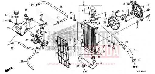 RADIATEUR CRF250RLAK de 2019